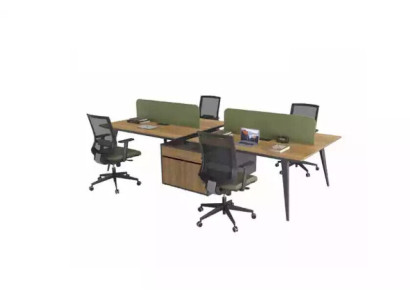 Mesa de oficina Mesa de trabajo Grupo de oficina para 4 personas Escritorios Muebles de escritura