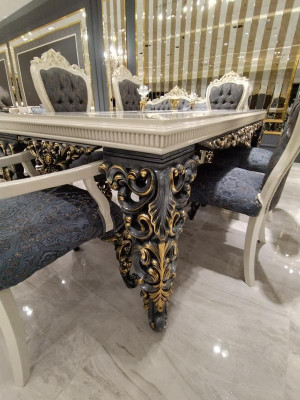 Elegante mesa de comedor lujosa mesa glamurosa de comedor nueva