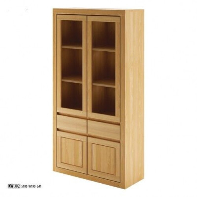 Moderno Vitrina Vitrinas Armario Hecho a mano Madera maciza Armarios Madera maciza Roble