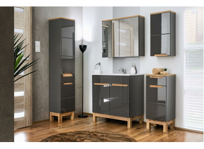 Diseño de muebles de baño Juego de muebles de baño Armario Lavabo Conjunto de mobiliario de baño 5 piezas.