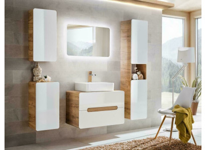 Diseño de muebles de baño de 5 piezas. Conjunto de muebles lavamanos armario.