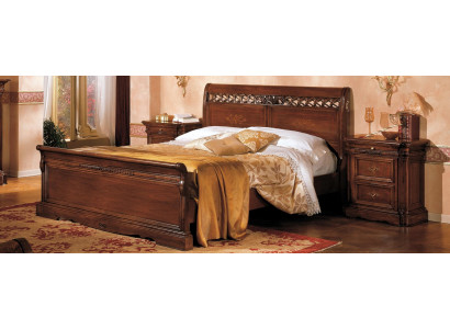 Mesita de noche madera maciza armario muebles cama doble muebles dormitorio Italia 3pzs.