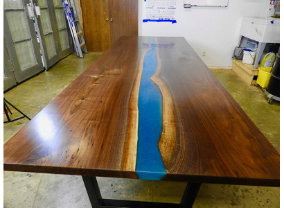 Epoxidharz Mesa de comedor River Table Maciza 240x100 Mesa de río Nueva Genuina