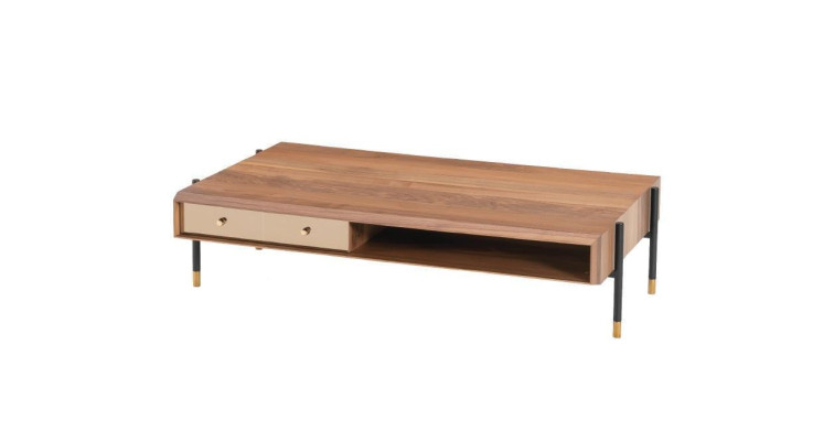 Mesa de centro de sala de estar de madera de diseño de lujo mesa de centro de madera de diseño de lujo en marrón nuevo